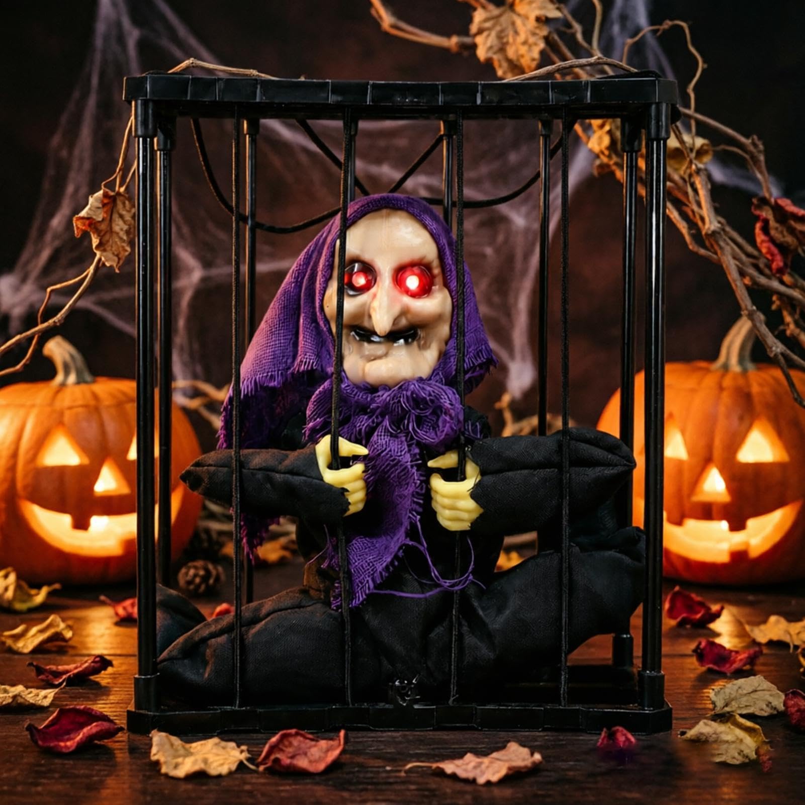 Decorazioni Halloween animate Effetti sonori spettrali e occhi luminosi