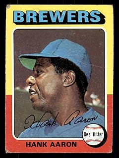 1975 Topps #660 Hank Aaron Very Good Brewers