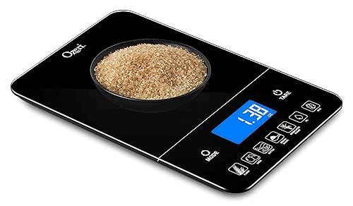 Miniatura 3 de Ozeri Touch III - Báscula de cocina para panadería con contador de calorías, de vidrio templado, 22 lbs (10 kg)