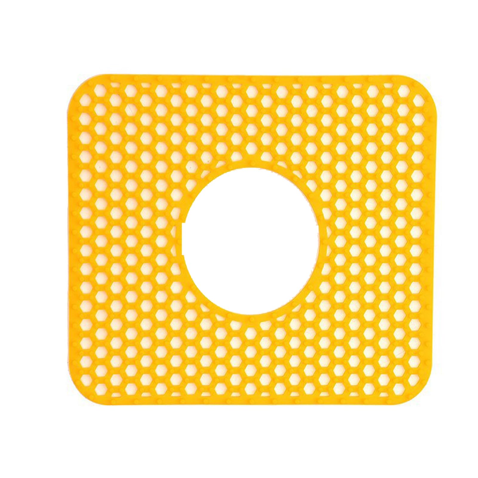YIXANNX Anti-slip Sink Protectors Heat-resistant Silicone Mats For Kitchen Sink Safety Dishwasher Safe Kitchen Protector, Yellow, 31.5 * 26.5CM