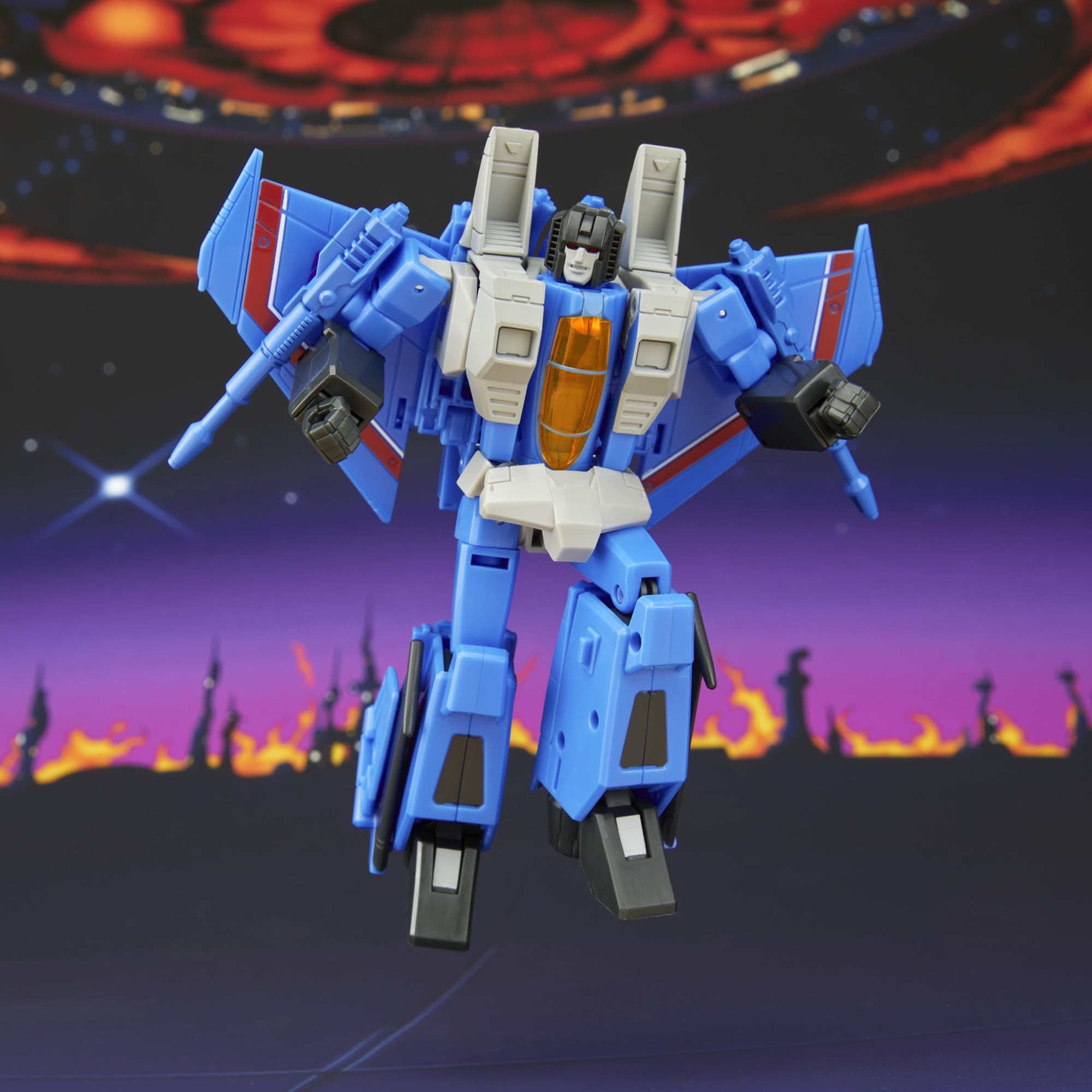 Thundercracker z kolekcji Transformers Studio Series z filmu ""The Transformers: The Movie"", 16,5-centymetrowa przekształcająca się figurka klasy Voyager, zabawkowe roboty dla dzieci w wieku od 8 lat | Transformers Studio Series 15 cm figurka Voyager Cla