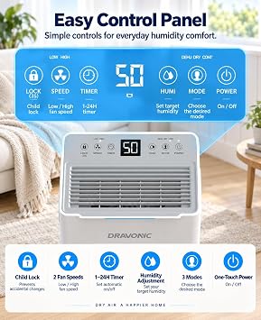 21 Pint Dehumidifier for Basement, Home & Bedroom, 1,500 Sq. Ft.