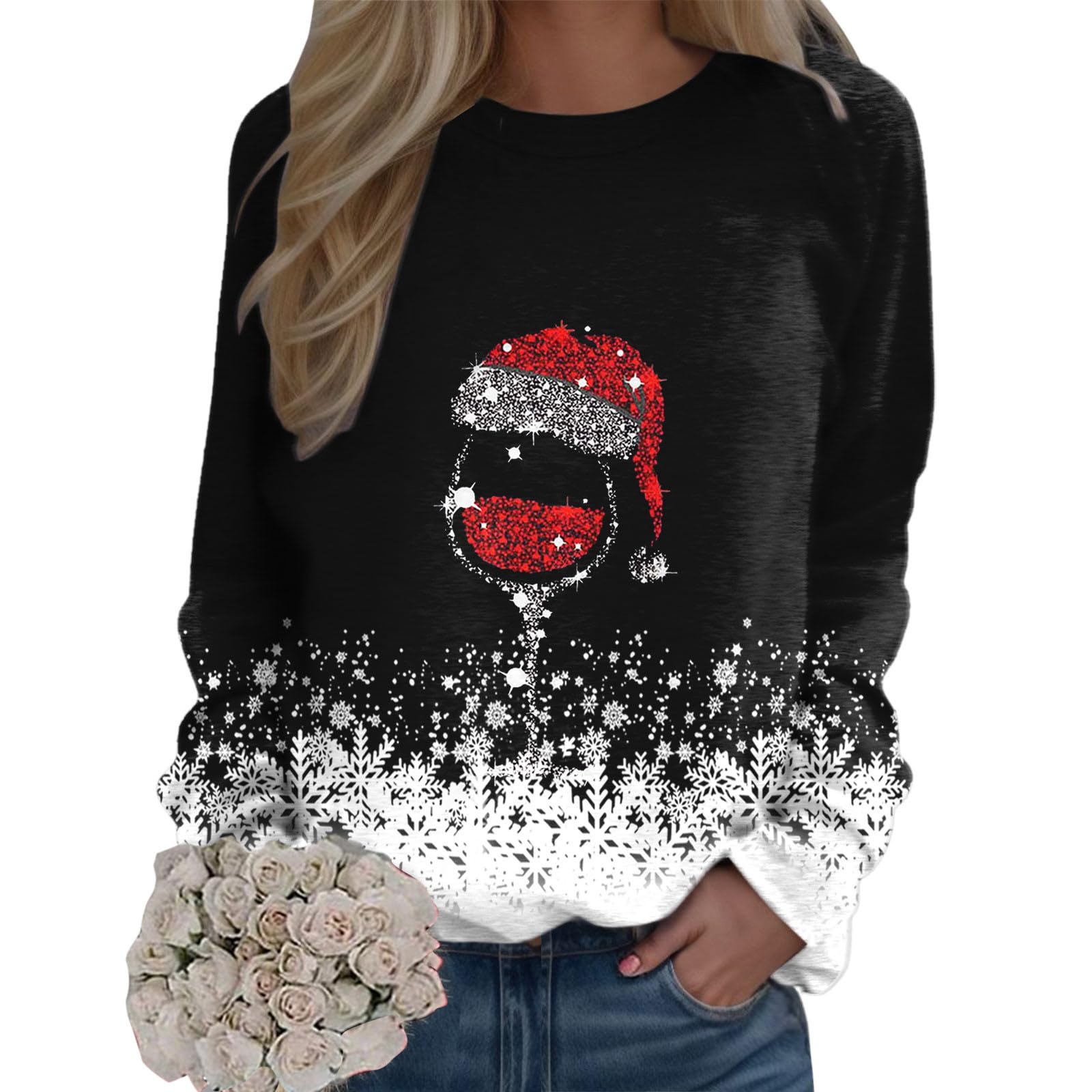 Pull De Noël Moche Rigolo Femme – Sweat Oversize Multicolore Imprimé Santa, Ultra Confortable Pour Les Fêtes !