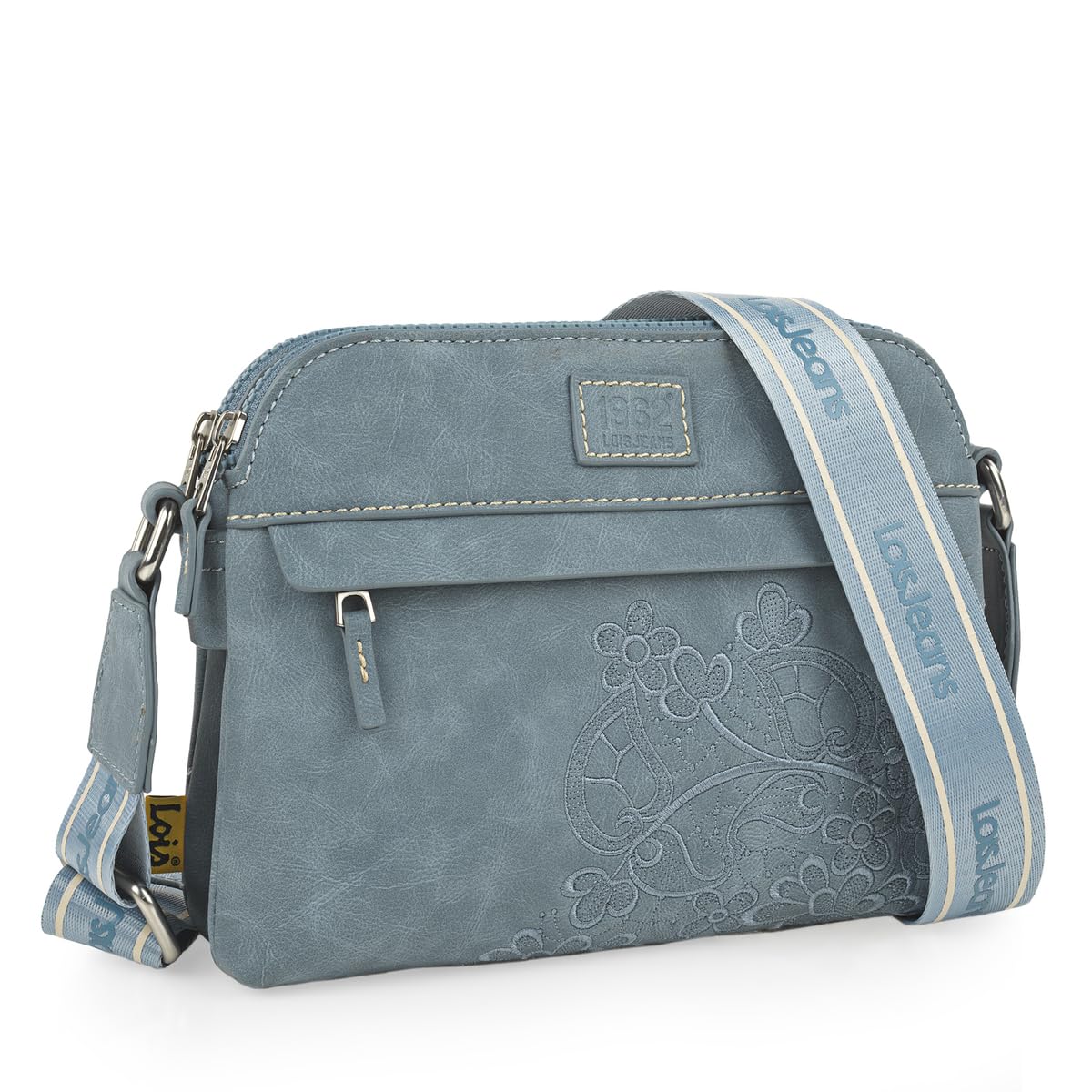 Lois - Bolso Bandolera Mujer elegante. Bolso mujer versátil diseño práctico para diario ideal como Bandolera Mujer moderno y funcional dentro de los mejores Bolsos De Mujer Cierre C, Azul vaquero