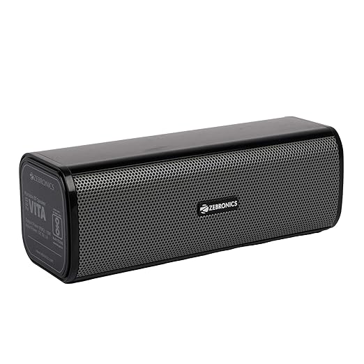 ZEBRONICS Zeb-VITA Wireless Bluetooth 10W Portable Bar Speaker with Supporting USB, SD Card, AUX, FM, TWS & Call Function. (Grey) at Rs. 899