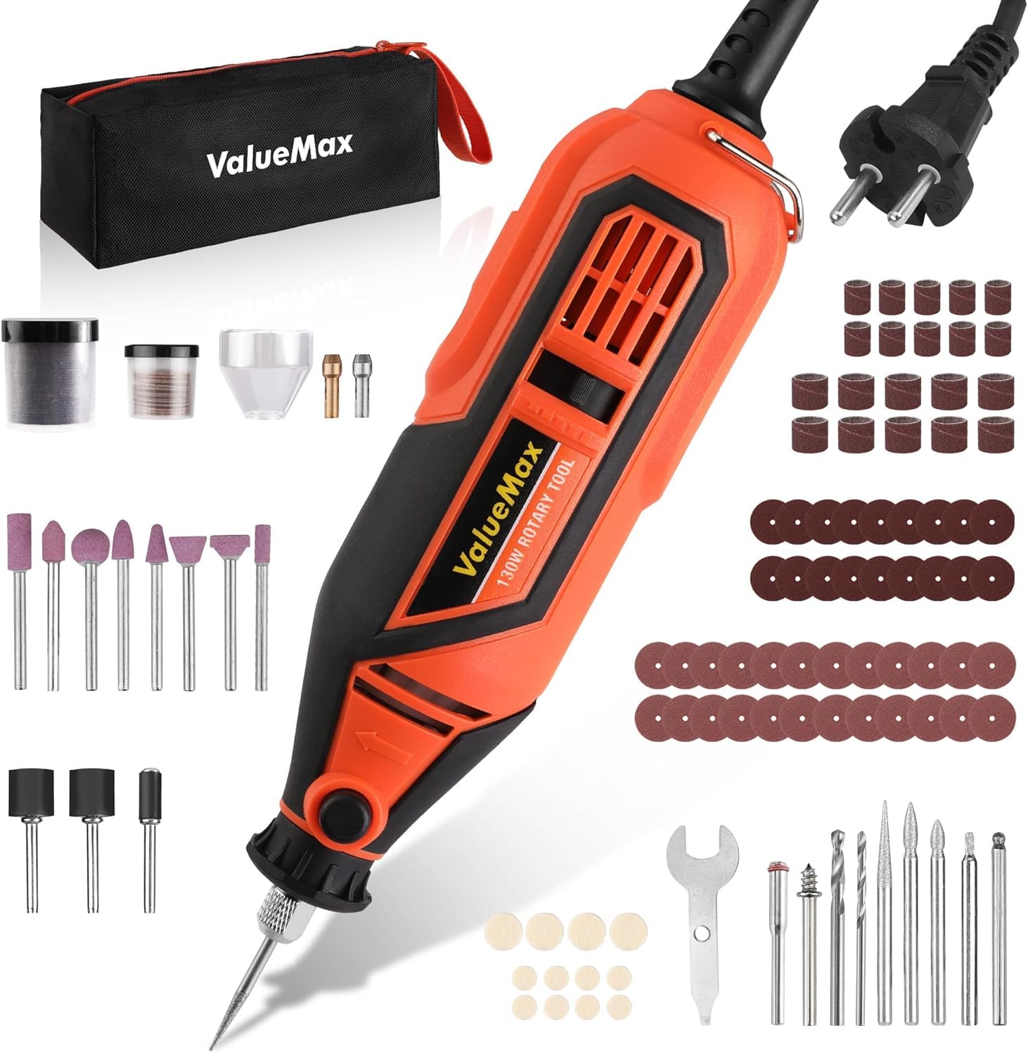 Rotationswerkzeug Für Kleine Aufgaben Multifunktionswerkzeug 135W Mini Schleifer Set Mit 80tlg Zubehör Und 6 Variable Drehzahl Ideal Zum Selbermachen Schneiden Schleifen Polieren Gravieren Bosch Multitool