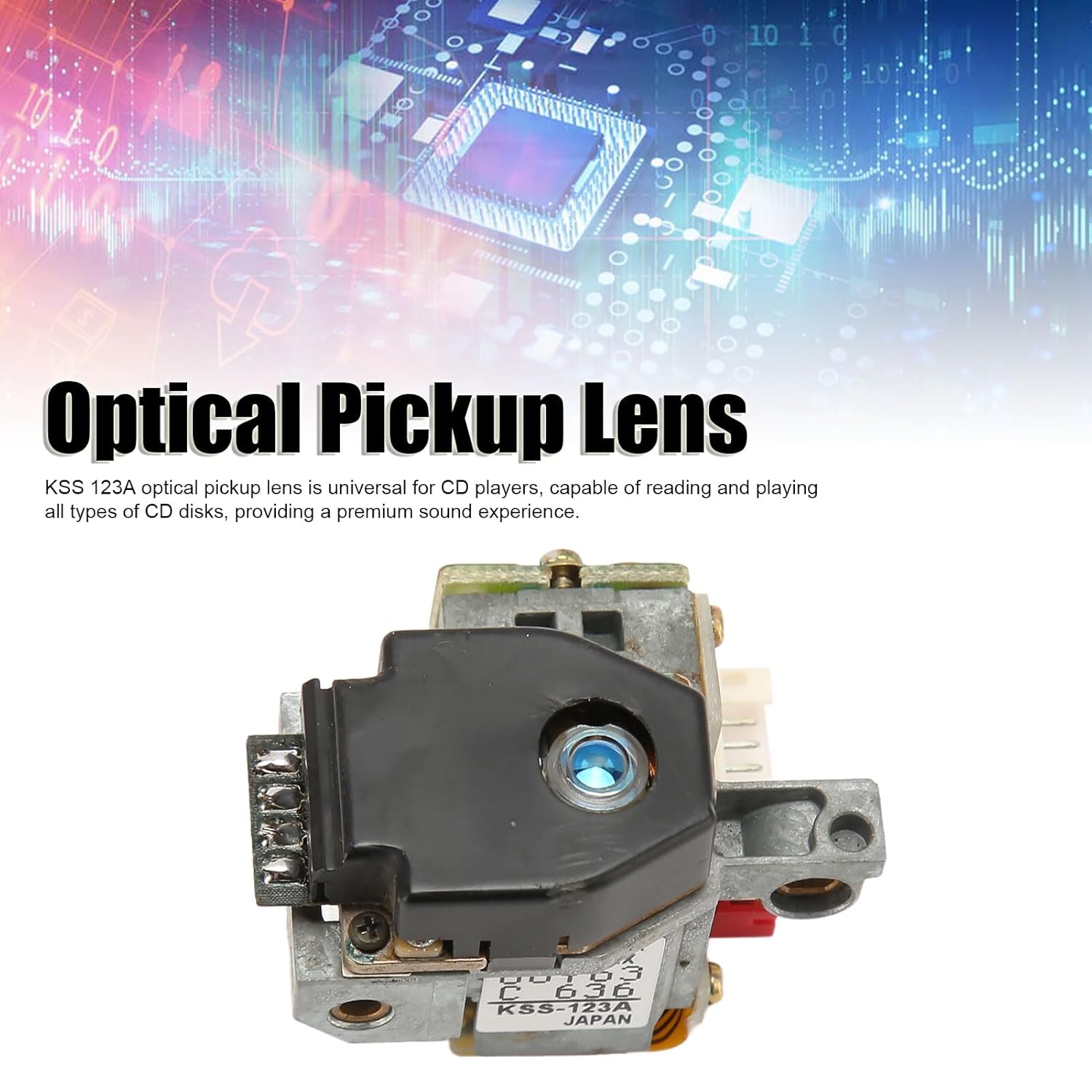 Optical Pickup Lens, Universal KSS 123A Lens Professional for CD Player