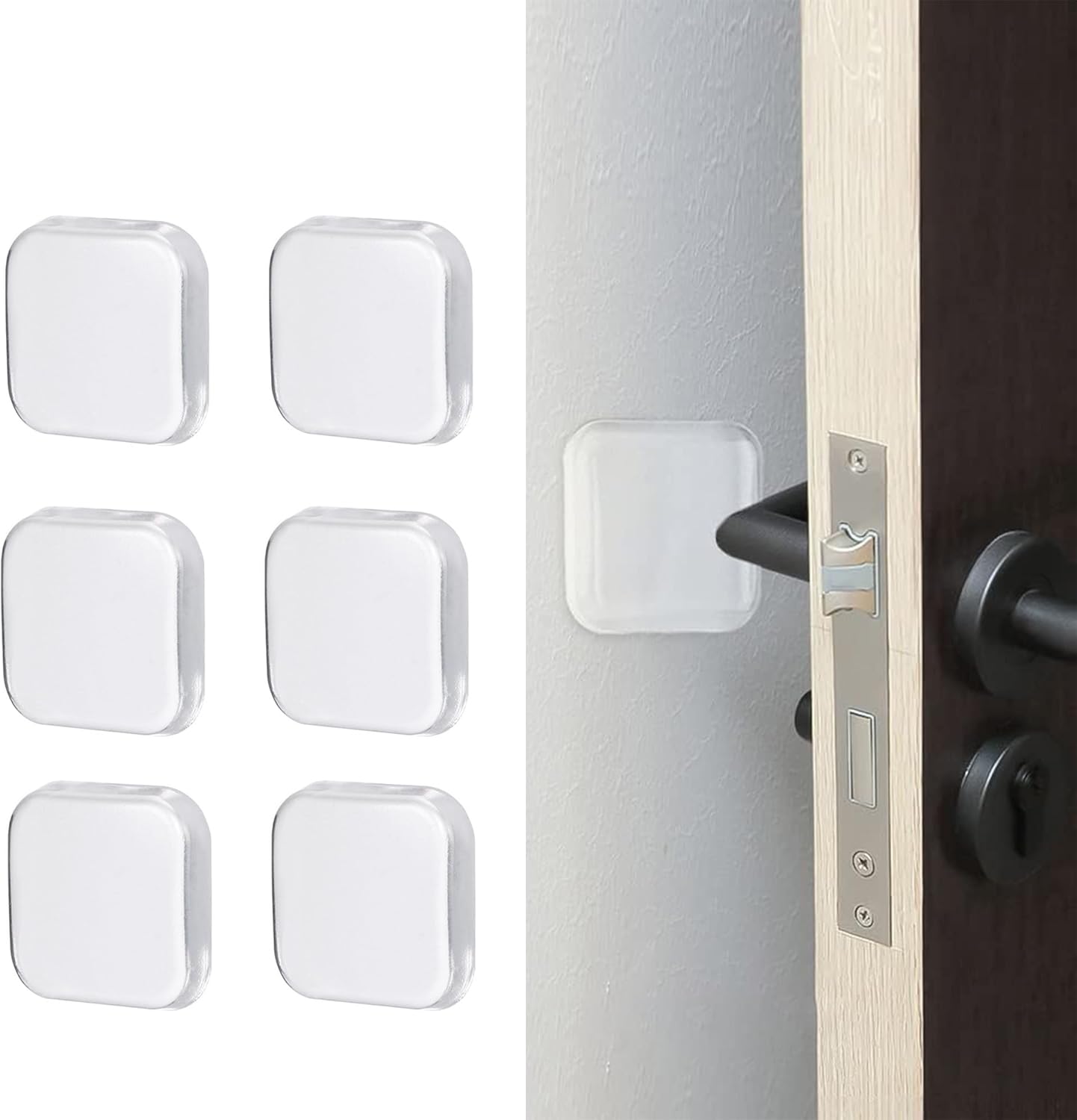 6PCS Door Handle ProtectorsWall Protector,Door Stoppers for Walls,4cm