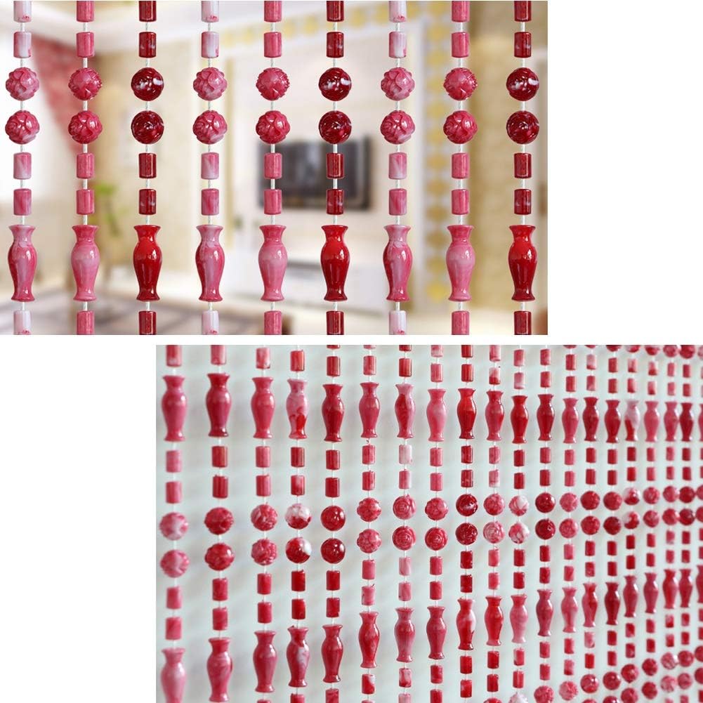 Beads Door String Curtains Home Patio Décor Party Events Wedding Backdrop Restaurant Parts 2 Colors Customizable (Color : Brown Size : C-100x220CM) (Brown A)