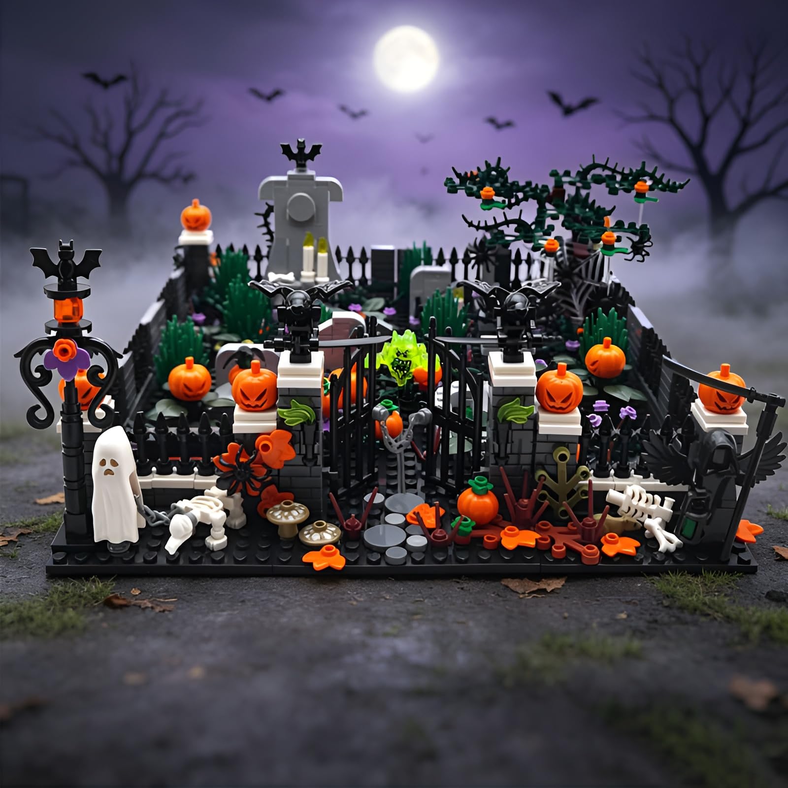 Friedhof Bausteine Bausatz, Gruseligen Totenhof Szene Model Halloween Dekor