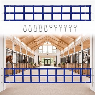 Zonon 10' x 20'' Adjustable Polyester Stall Guards for Horses, Blue