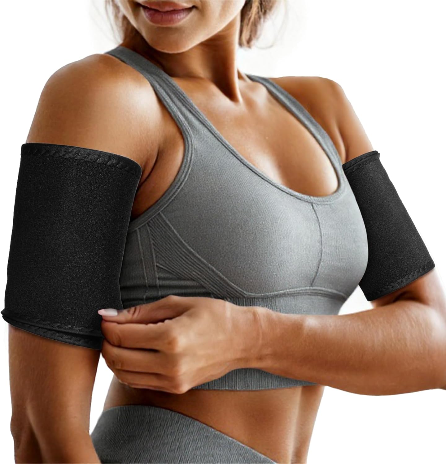 A Pairs Arm Trimmers Adjustable Sweat Bands Workout Arm Fat Reducer Bands Trainer Toner Sleeves for Women Flabby Arms - Image 6