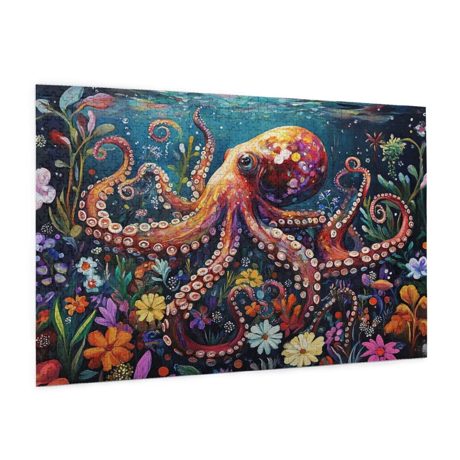 Puzzle Blume Puzzle 3000 Teile Oktopus Puzzles Erwachsene mit Geschenkbox, DIY Groß Holzpuzzle für Erwachsene, Geschicklichkeitsspiel für Die Ganze Familie Geschenke für Frauen 81 x 122 cm -1846y