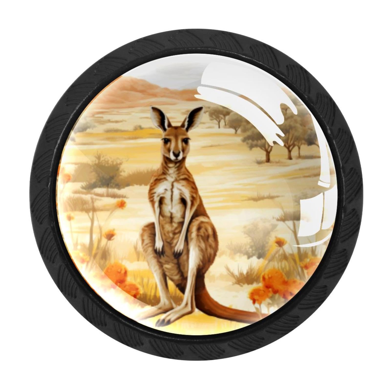 CHENZZZZ 4 Pack Kangaroo Kitchen Cabinet Knobs Drawer Knobs Door Dresser Handles for Personalized Gifts Great for Any Occasion