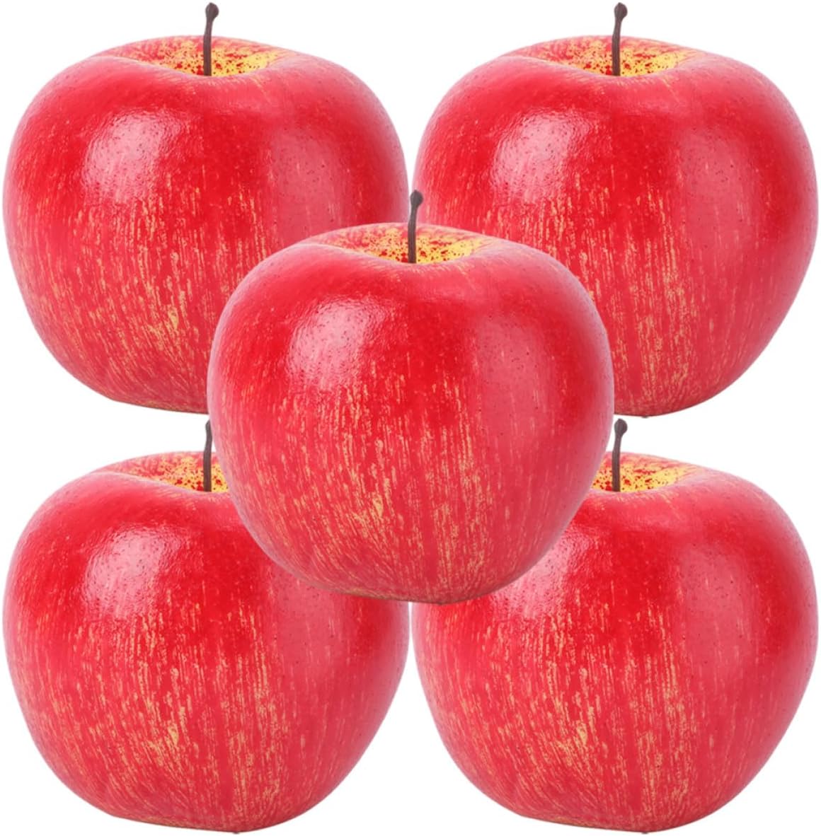 BETOOKY 5pcs Simulated Red Foam Fruit Model Realistic Artificial Decoration for Home Kitchen Table Display