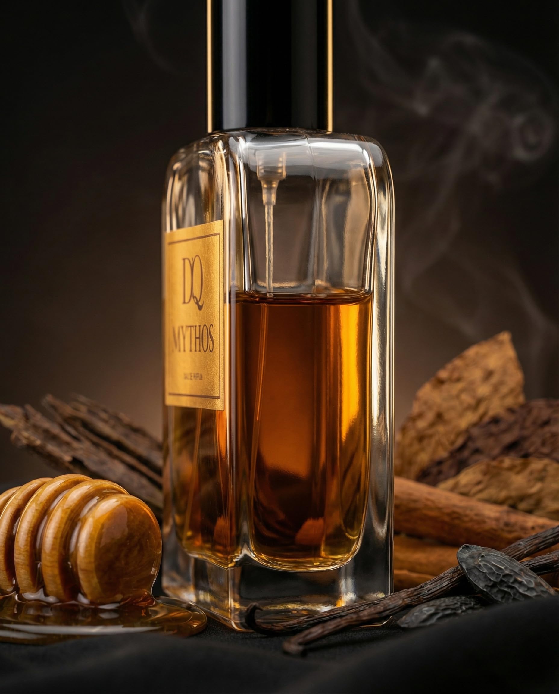 D'QAR Mythos – Extrait de Parfum 50 ml - Unisex – Warmer, Sinnlicher Duft mit Honig, Vanille und Tonkabohne