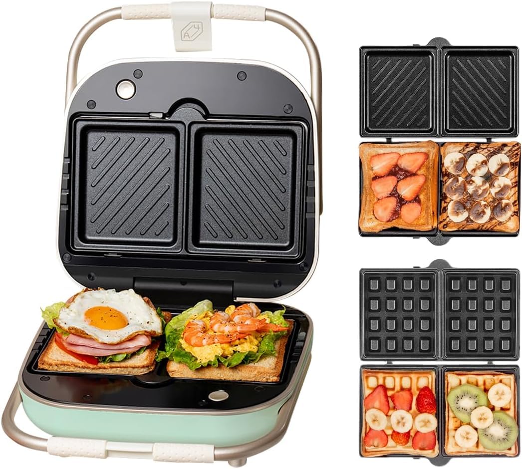 Amazon | SOLEMOOD ダブルホットサンドメーカー ワーフルメーカー 焼き