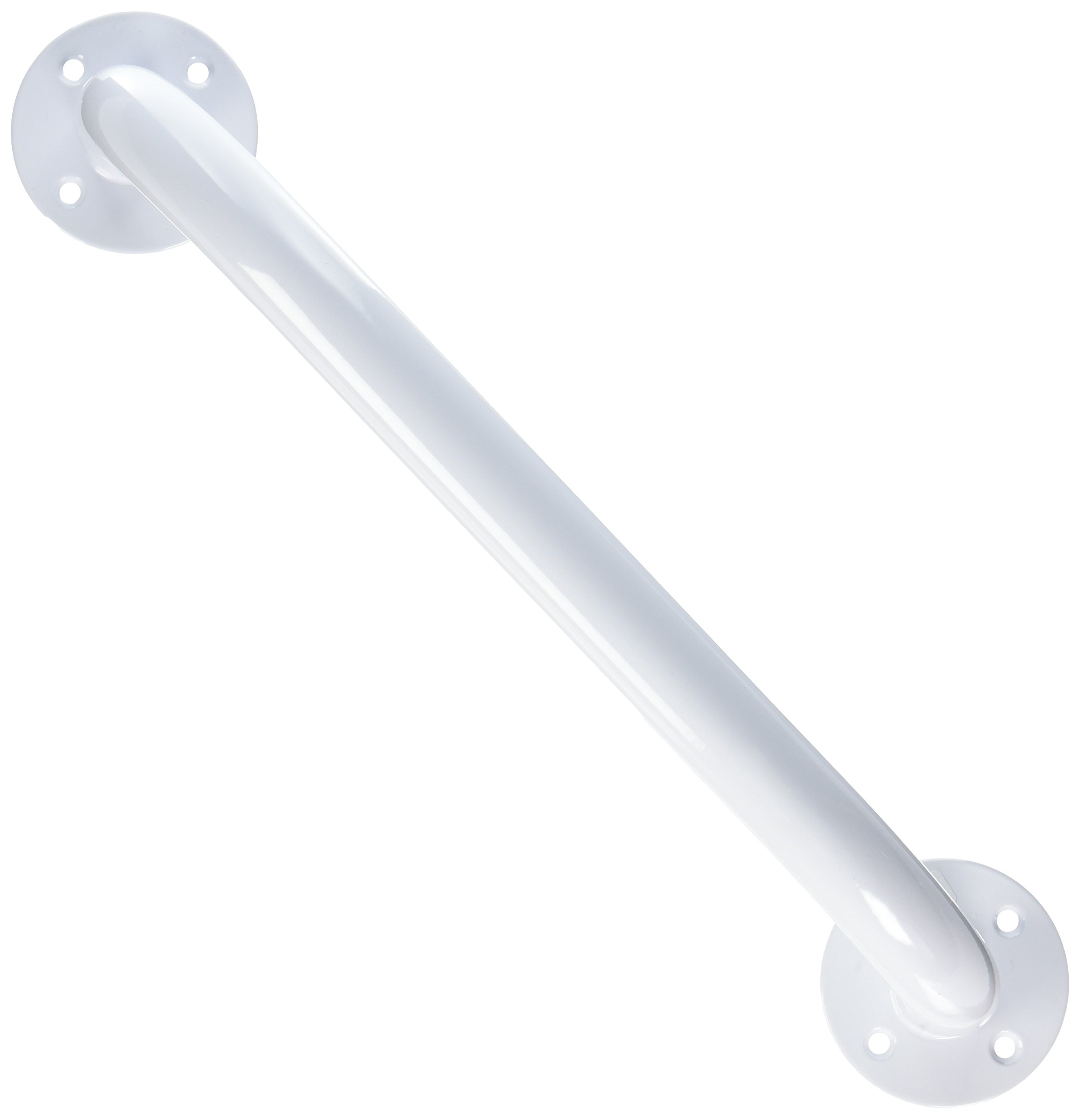 Essential Medical Supply Attractive Pure White Enamel Grab Bars for The Shower or Tub, 12 Inch