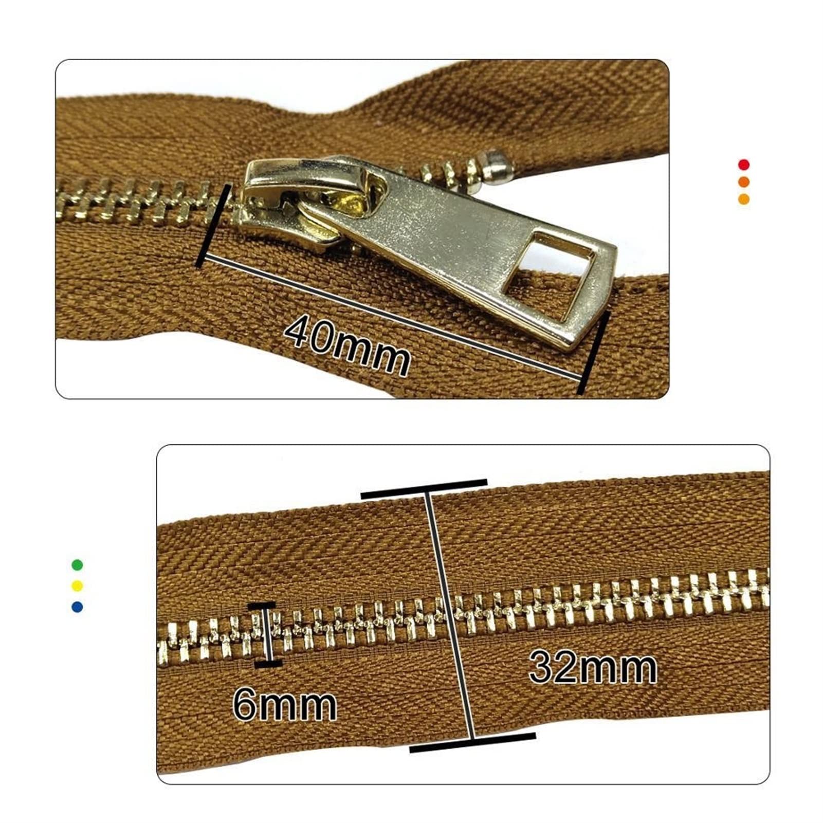 Premium-Metallreißverschluss, Kunststoffreißverschluss, bunt, offen, Auto-Lock, goldener Metallreißverschluss, DIY-Handarbeit, for Kleidung, Taschen, Kleidungsstücke, Schuhe, 30–80 cm, for Nähen(Black