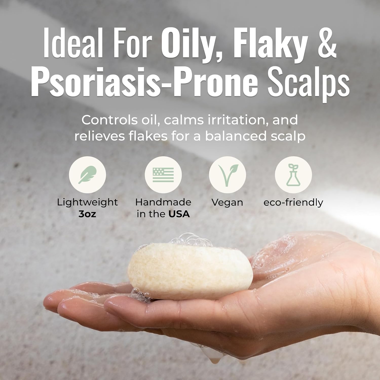 Peppermint Breeze Shampoo Bar, Vegan Solid Hair Cleanser with Refreshing Peppermint, for Oily Hair, Dandruff, and Psoriasis, Zero Waste, Travel-Friendly, Clean Beauty - Image 6