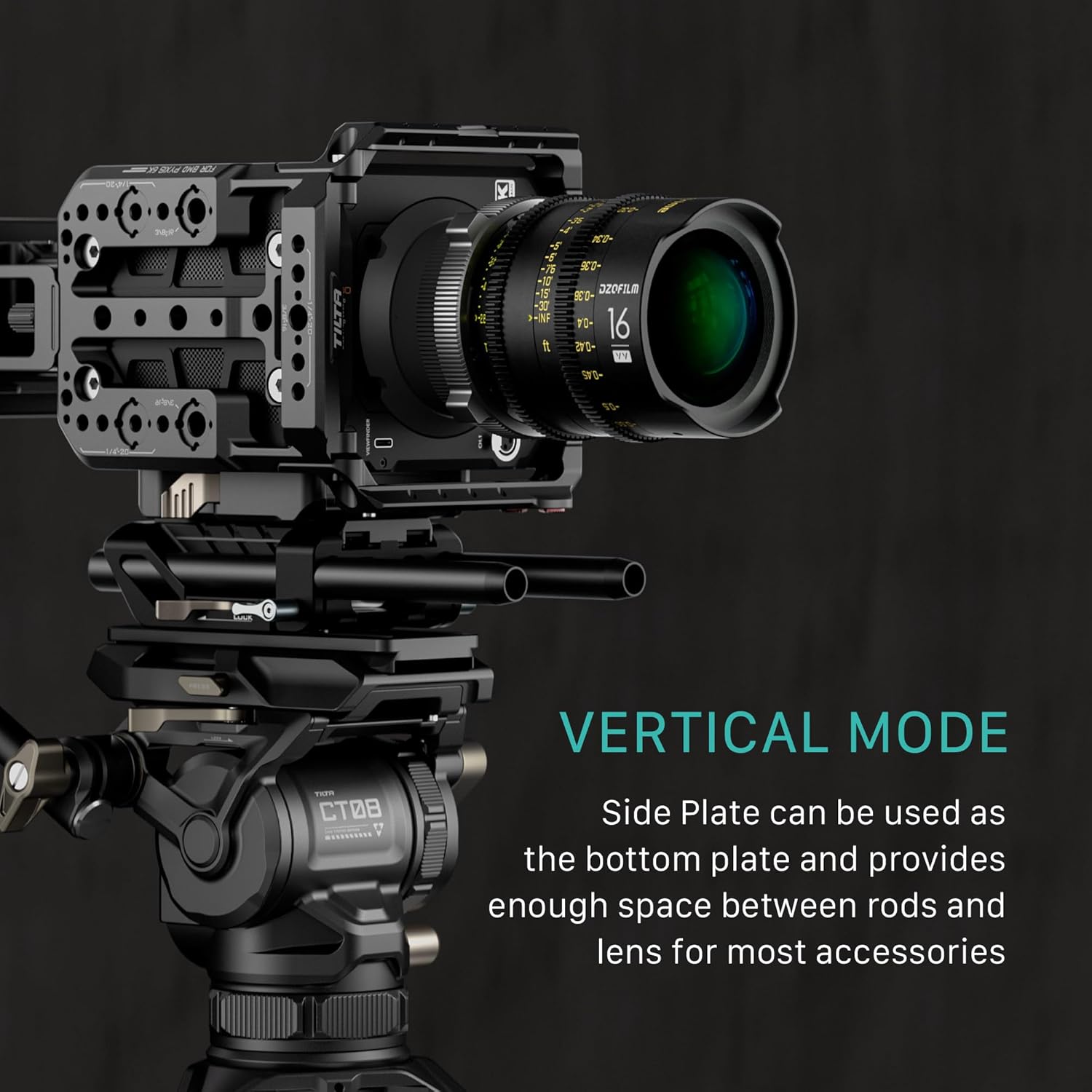 Tilta Camera Cage Pro Kit V-Mount Compatible with Blackmagic Pyxis 6K/12K| Full Cage, Top Handle, V-Mount Battery Plate, Side Plate, Bottom Plate, Universal 15mm Baseplate w/Rods, and Mini Tool