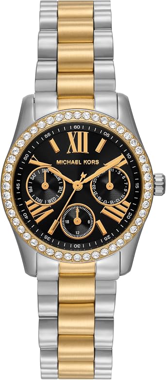 Michael Kors Womens Watch, Lexington Lux Multifunction Two-Tone Stainless Steel Bracelet Watch for Women