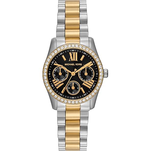 Michael Kors Women's Lexington Lux Multifunction Two-Tone Stainless Steel Bracelet Watch (Model: MK4925)