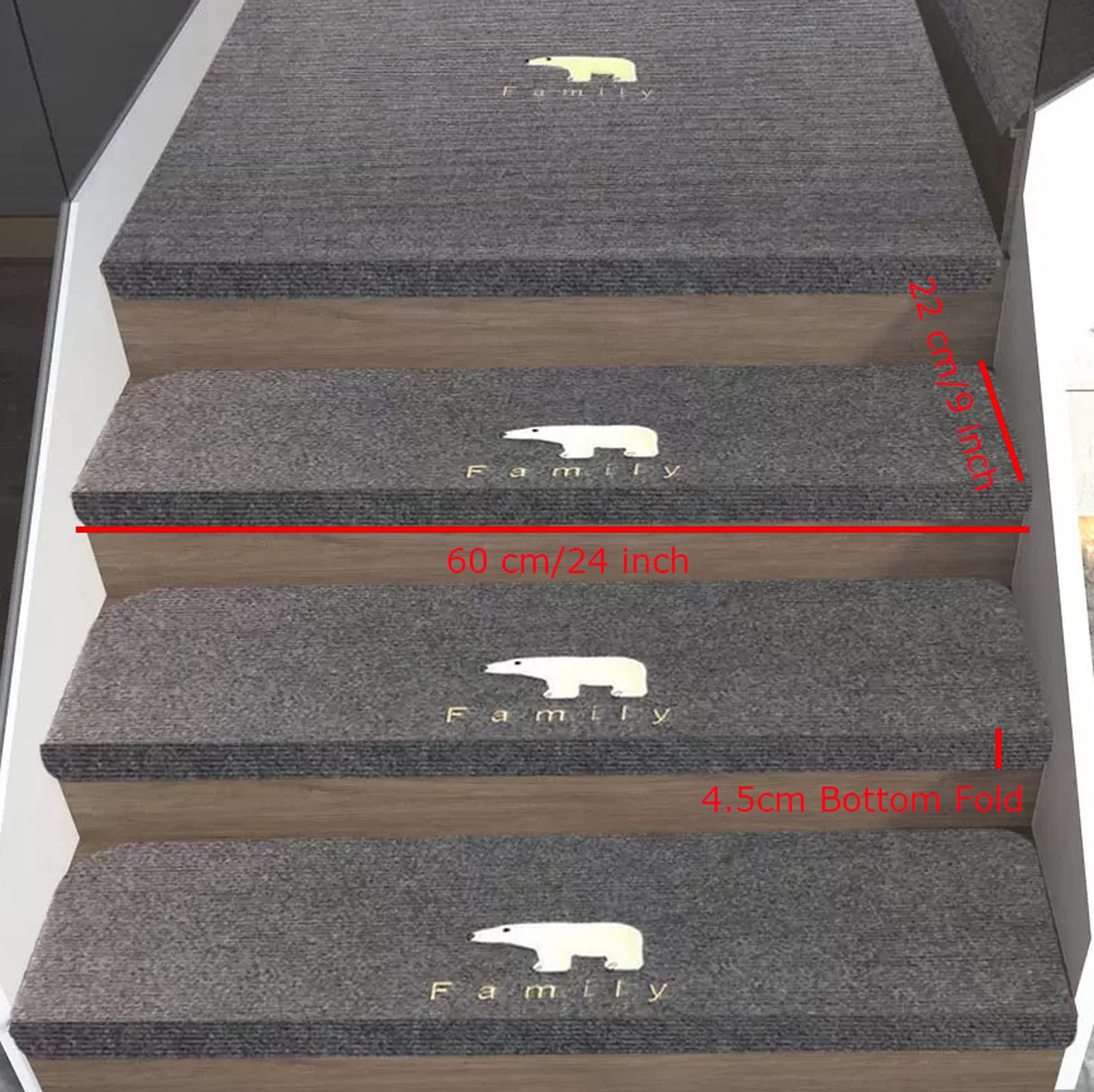 15pcs Tapis Marche Escalier Tapis Escalier Antidérapant Sécurité avec Adhésif Marchettes d'escalier Antidérapant escalier Tapis d'escalier