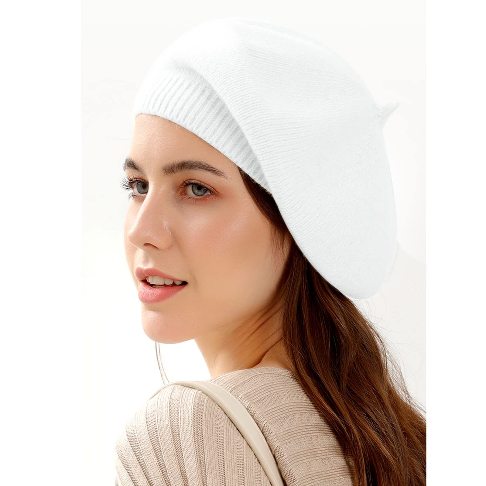 Femmes Classique Français Chapeau de Béret Bonnet Elégant Automne Hiver pour Femme