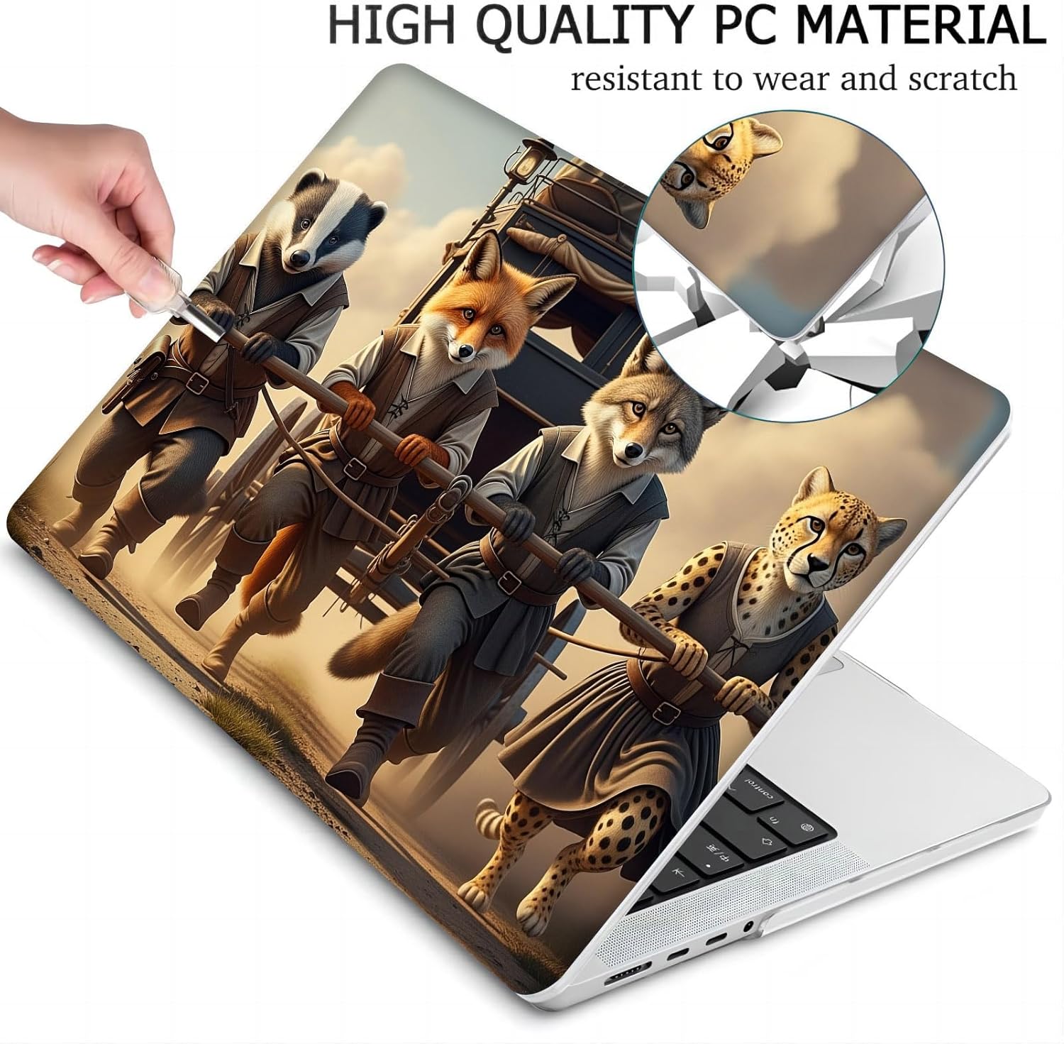 Compatible with MacBook Neo 13-inch, Hard Shell Case with Keyboard Cover and Screen Protector (A3404 A18 Pro chip, 2026 Release) - Red Fox MC22673