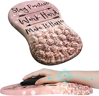 iCasso Mouse Pad with Wrist Support,Wrist Rest,Ergonomic Mouse Pad,Pain Relief Keyboard Wrist Rest, Comfortable Memory Foam Mousepad with Non-Slip PU Base Mouse Pads for Desk Computer Keyboard Home Office