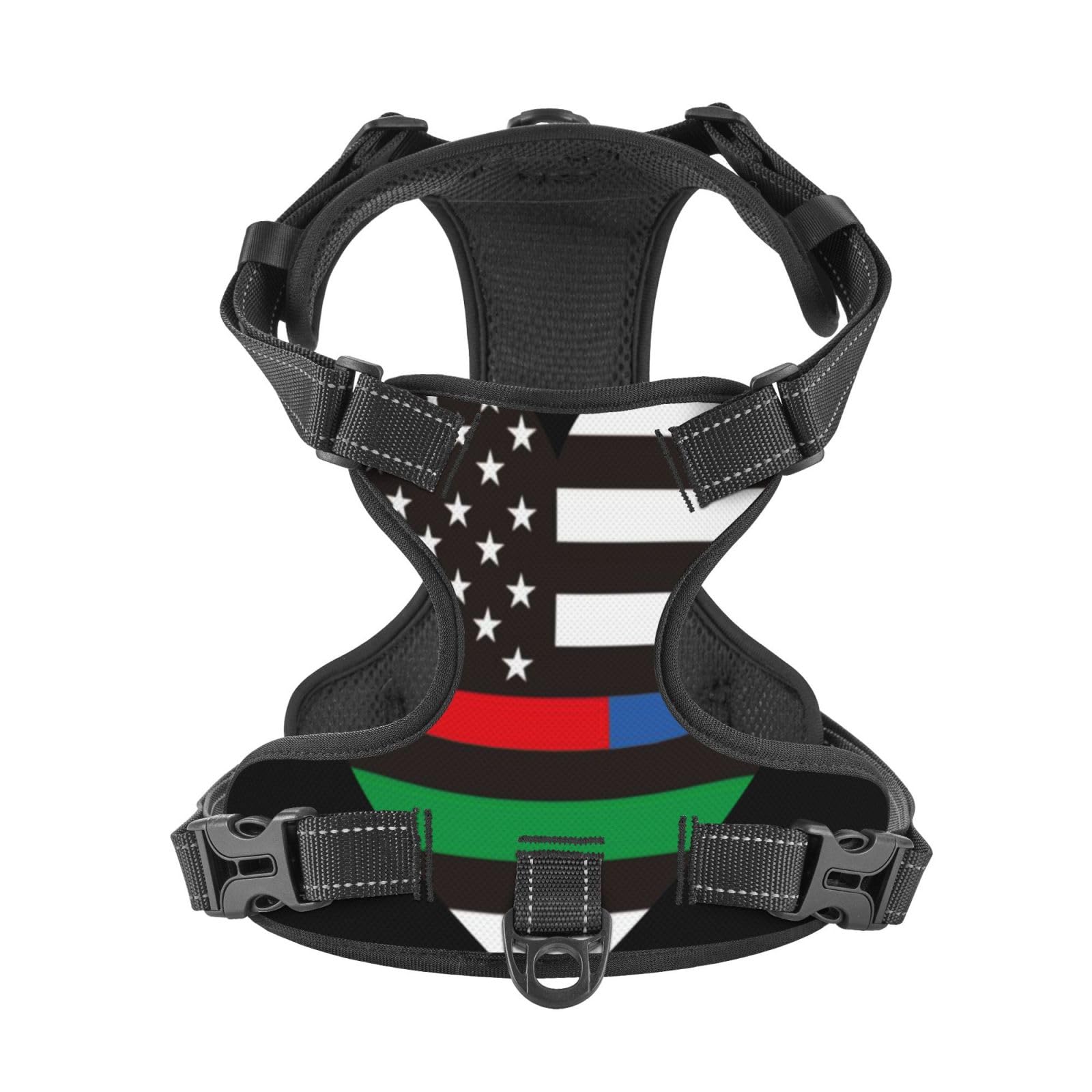 American Flag Love No Pull Dog Vest Harness for Small Medium Large Dog Puppy Pets Cats Outdoor Walking