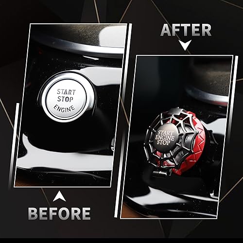 Miniatura 3 de TOMALL Cubierta universal para botón de arranque de automóvil, motocicleta, prensa del motor, botón de parada, antiarañazos, anillo de encendido del