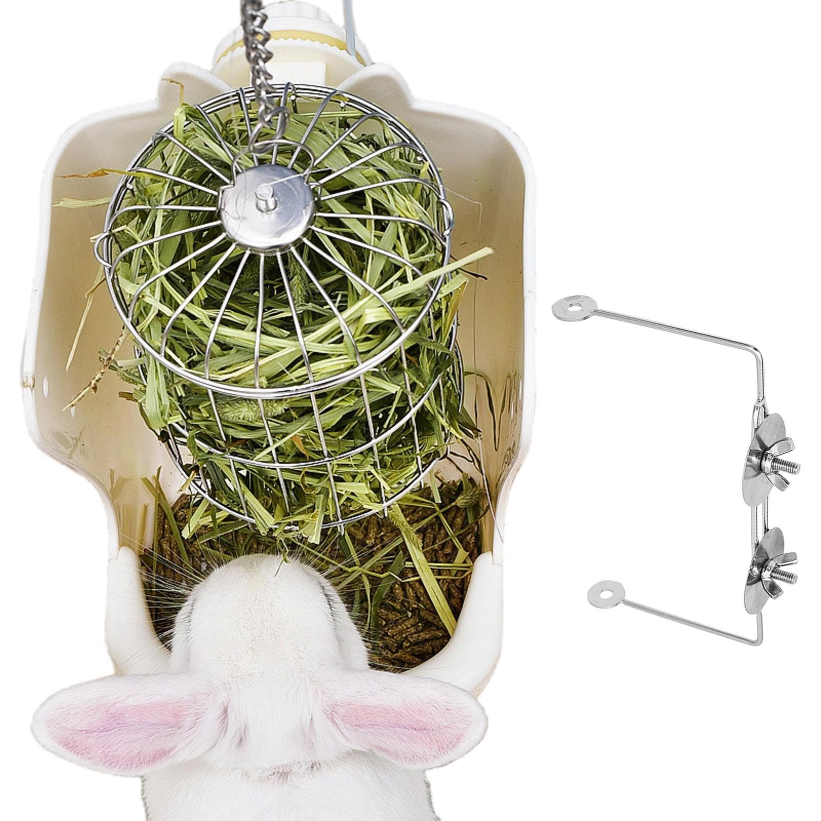Distributeur de foin durable en acier pour hamsters