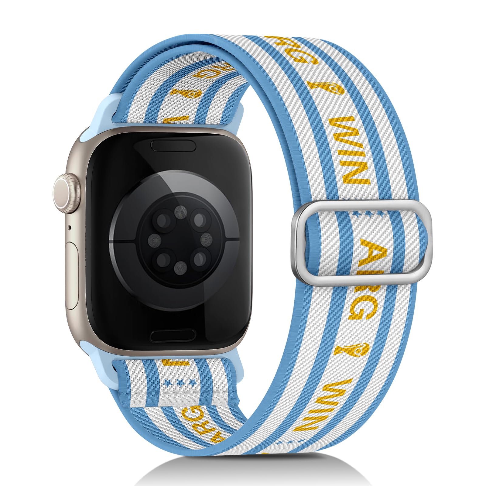 Fußball WM 2026 Flagge Armand Kompatibel mit Apple Watch Armband 38mm 40mm 41mm 42mm für Frauen Männer, Elastische Verstellbares Nylon Armband füriWatch Series 11 10 9 8 7 6 5 4 3 2 1 SE Ultra 3 2
