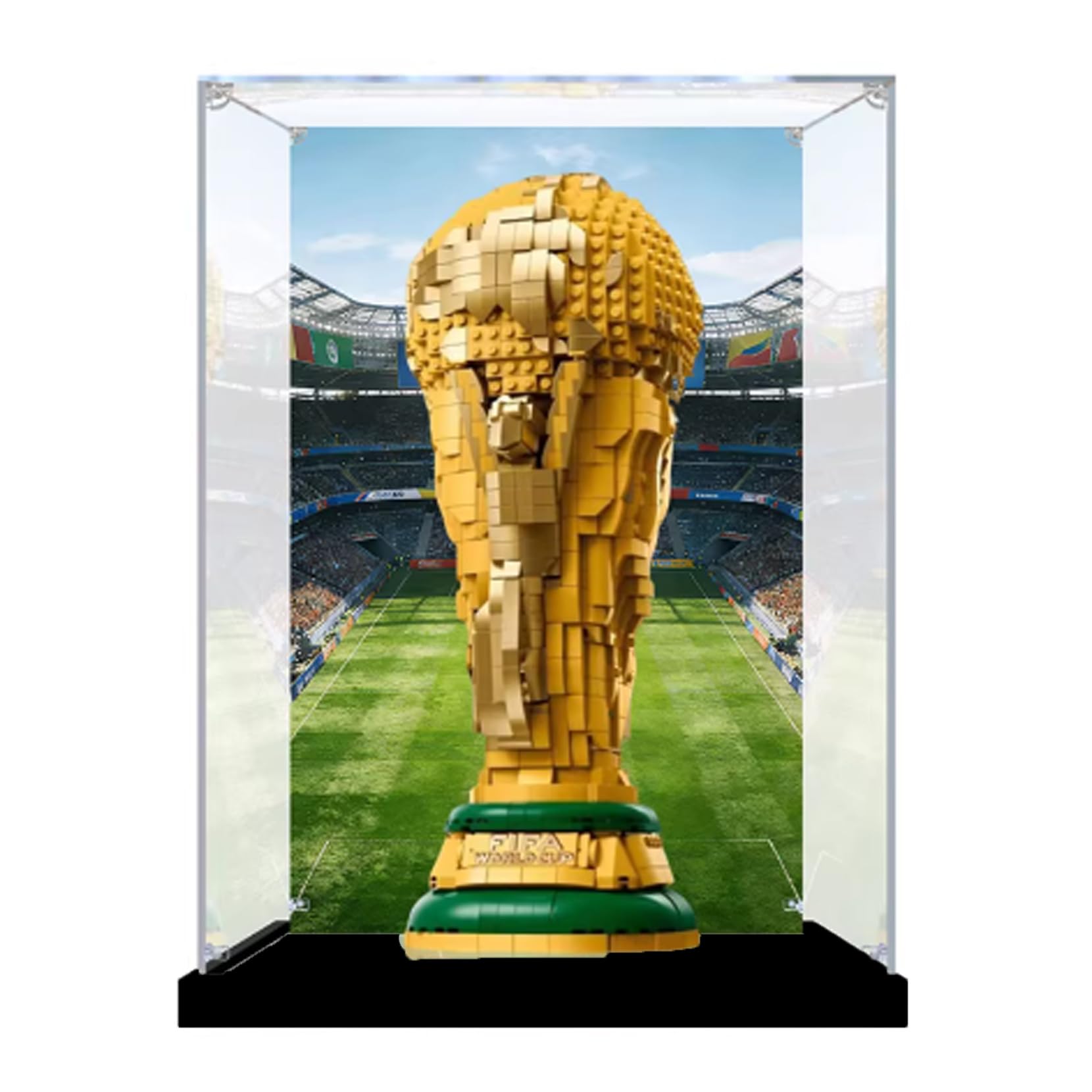 Acrylic Display Case for Lego 43020 Trophy Model, 3mm Dustproof Display Box, Display Case Compatible with Lego 43020 (Model Not Included) (Background A)