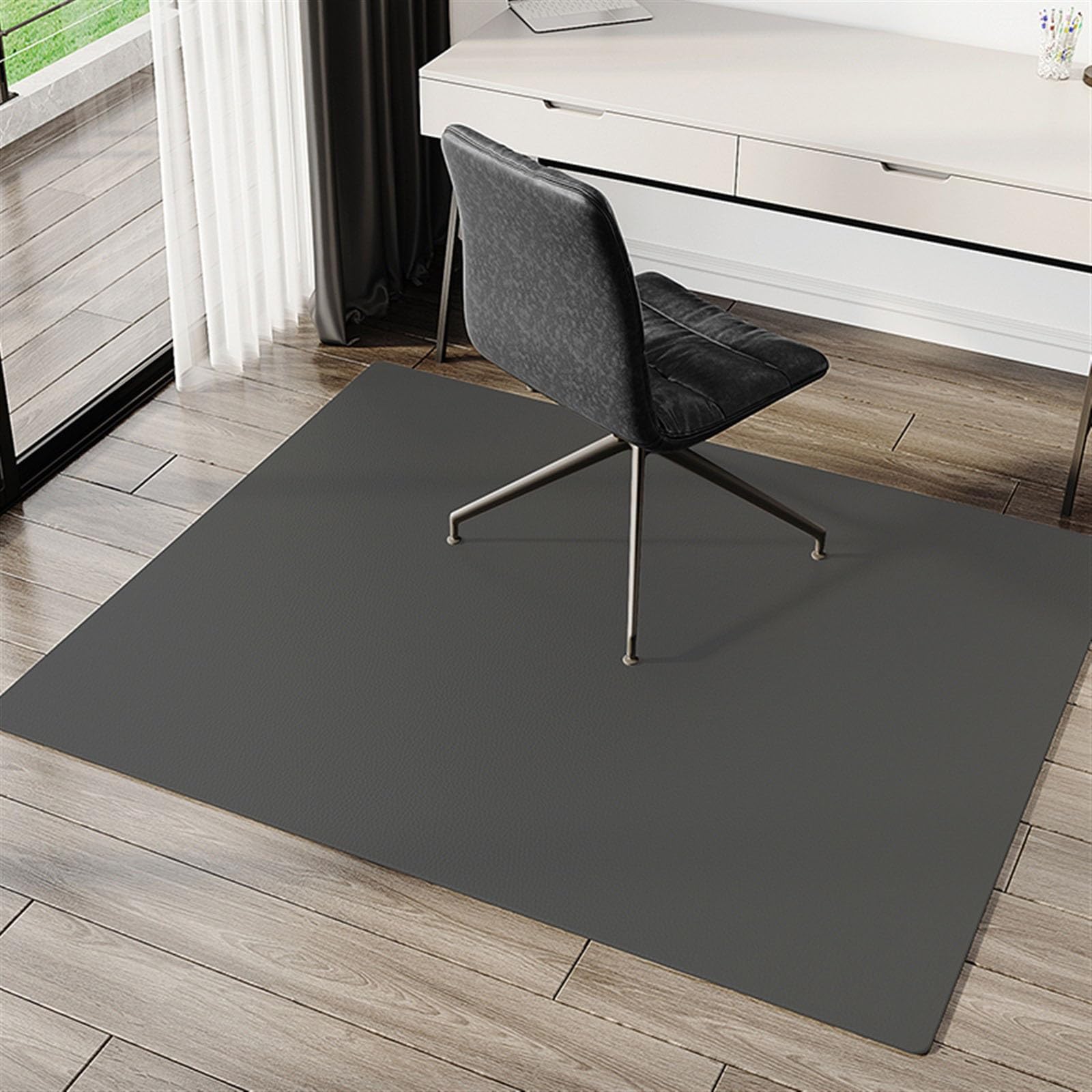 Tapis de chaise de bureau haute performance pour moquette et carrelage, imperméable, glisse facile, 50 x 120 cm, gris foncé, protection pour la maison et le bureau