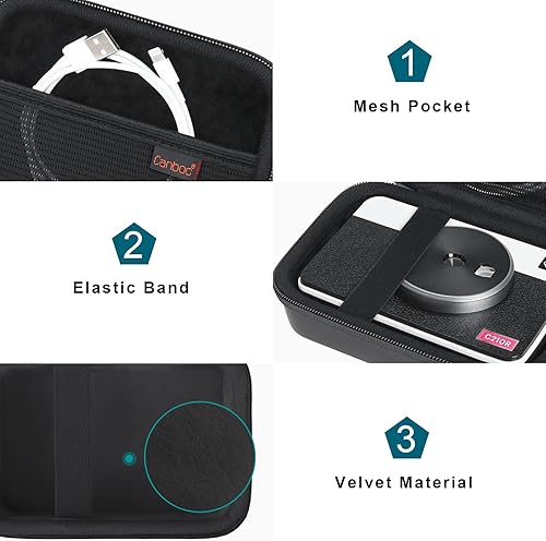 Miniatura 6 de Canboc Estuche de transporte para impresora fotográfica portátil KODAK Mini 2 Retro 4PASS/KODAK Mini Shot 2 Retro 4PASS 2-en-1 cámara digital