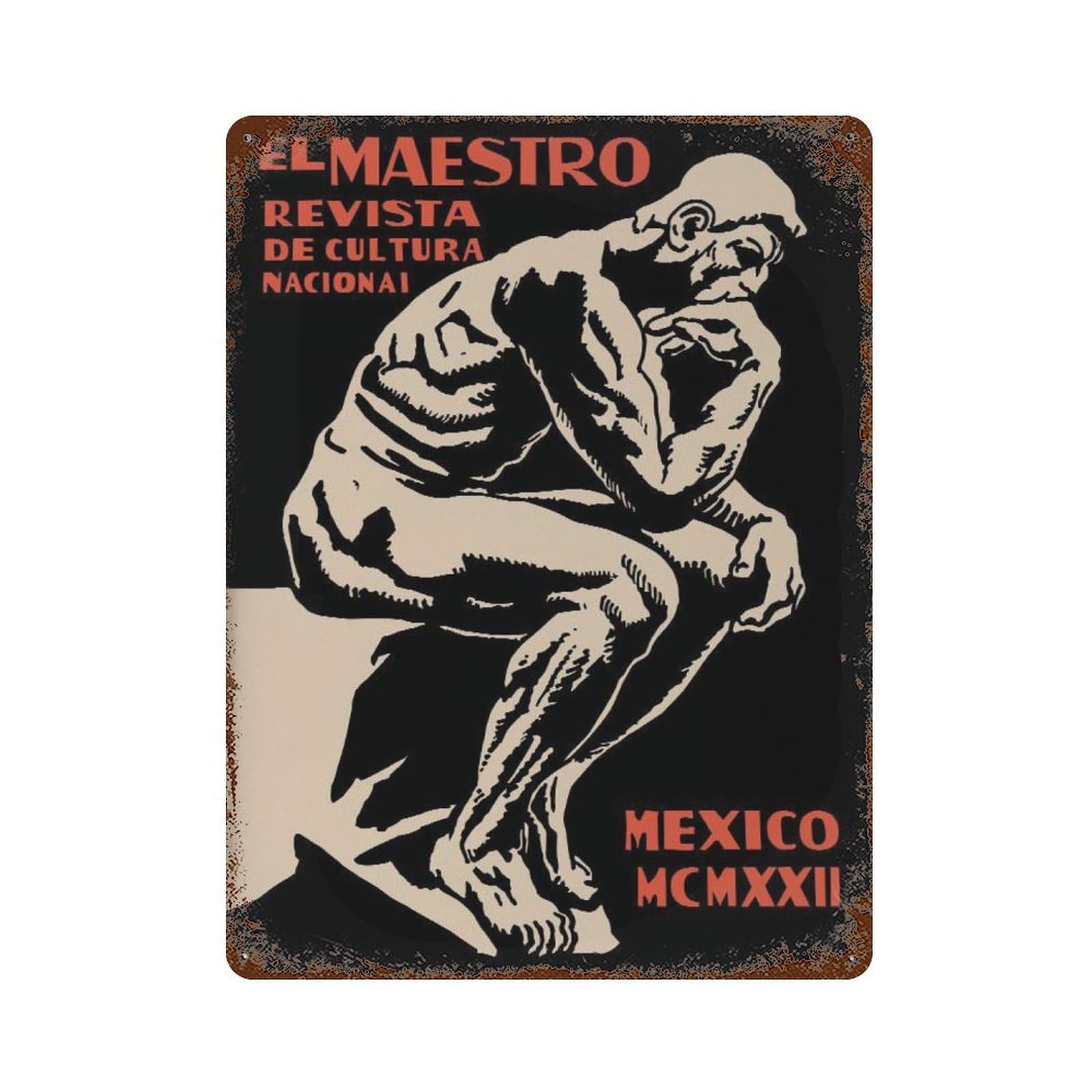 xiaoxiaoshen Mexican Deco El Maestro Magazine Cover Wall Decor Art Metal Tin Poster Modern Home Decor Art Home Bar Shop Decorations Vintage Sign 40x30cm