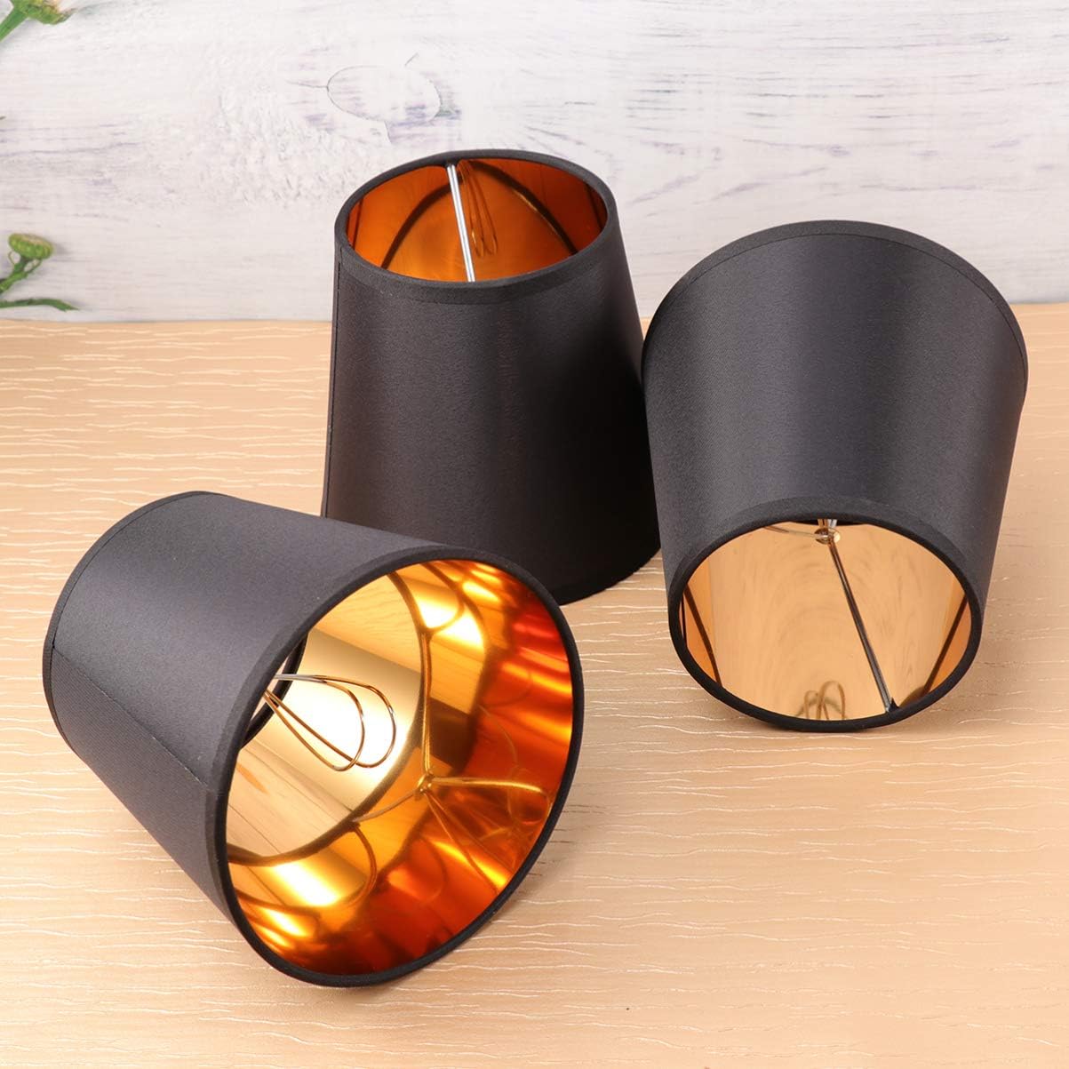 Lurrose 3pcs Fabric Lamp Shade Cloth Lamp Shade Table Lamp Shades Clip On Chandelier Lamp Shades for Floor Light Wall Lamp Restaurant Hotel Bedroom - Image 4