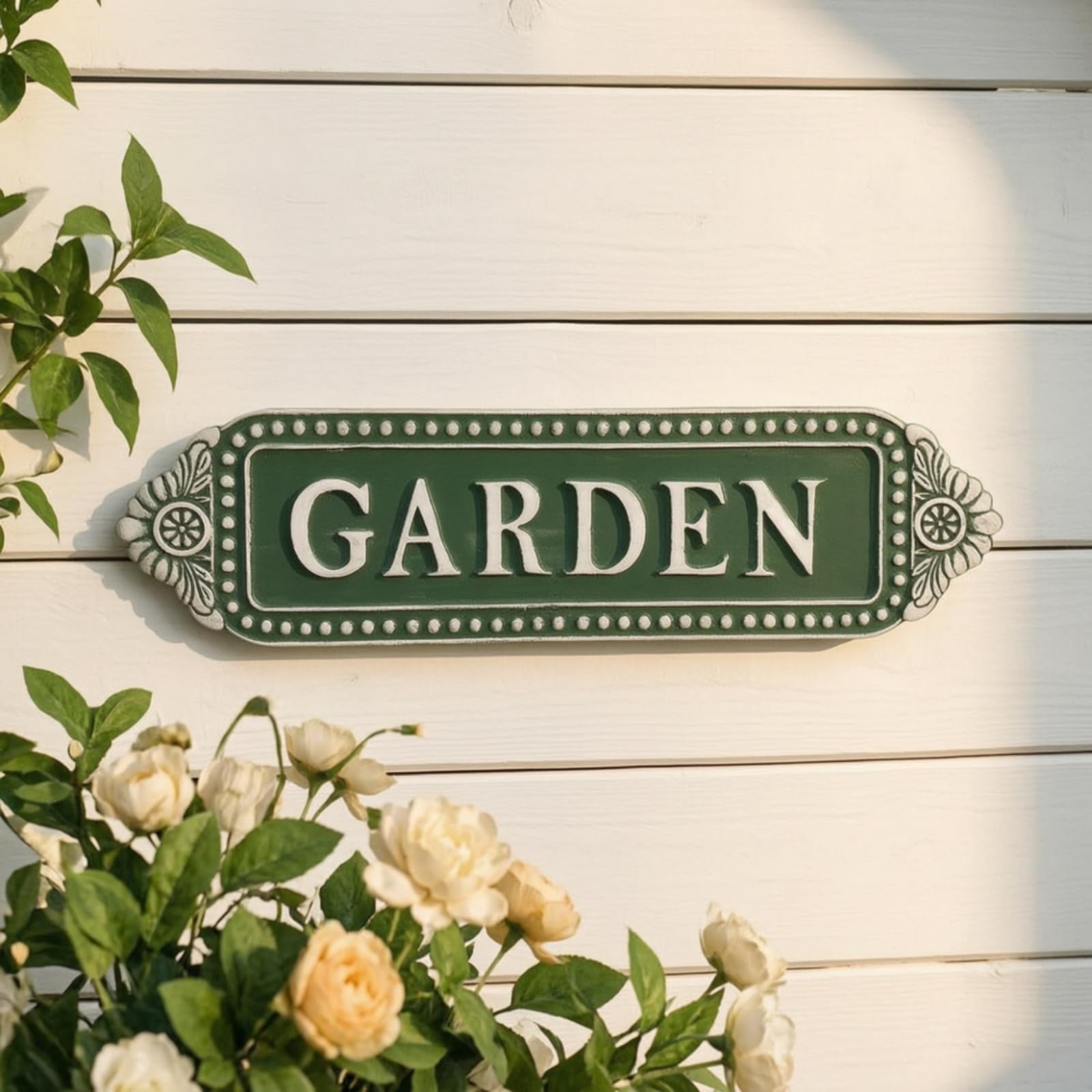 Cartello con Scritta Garden Resistente Insegna Rustica da Appendere Durevole Cartello in Legno per nti Del Giardinaggio, Appassionati di Home Decor