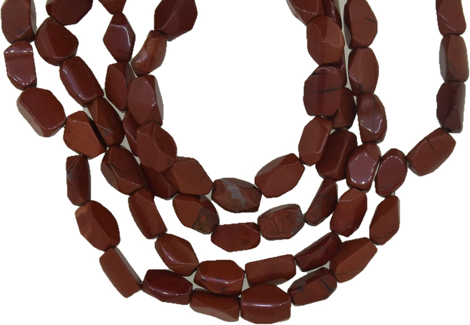Red Jasper Faceted Rectangle Shape Gemstone Beads for Jewelry Making, Jewelry Supplies, Jasper Beads 9x12mm Size, 1 Strand Each of 16" Length