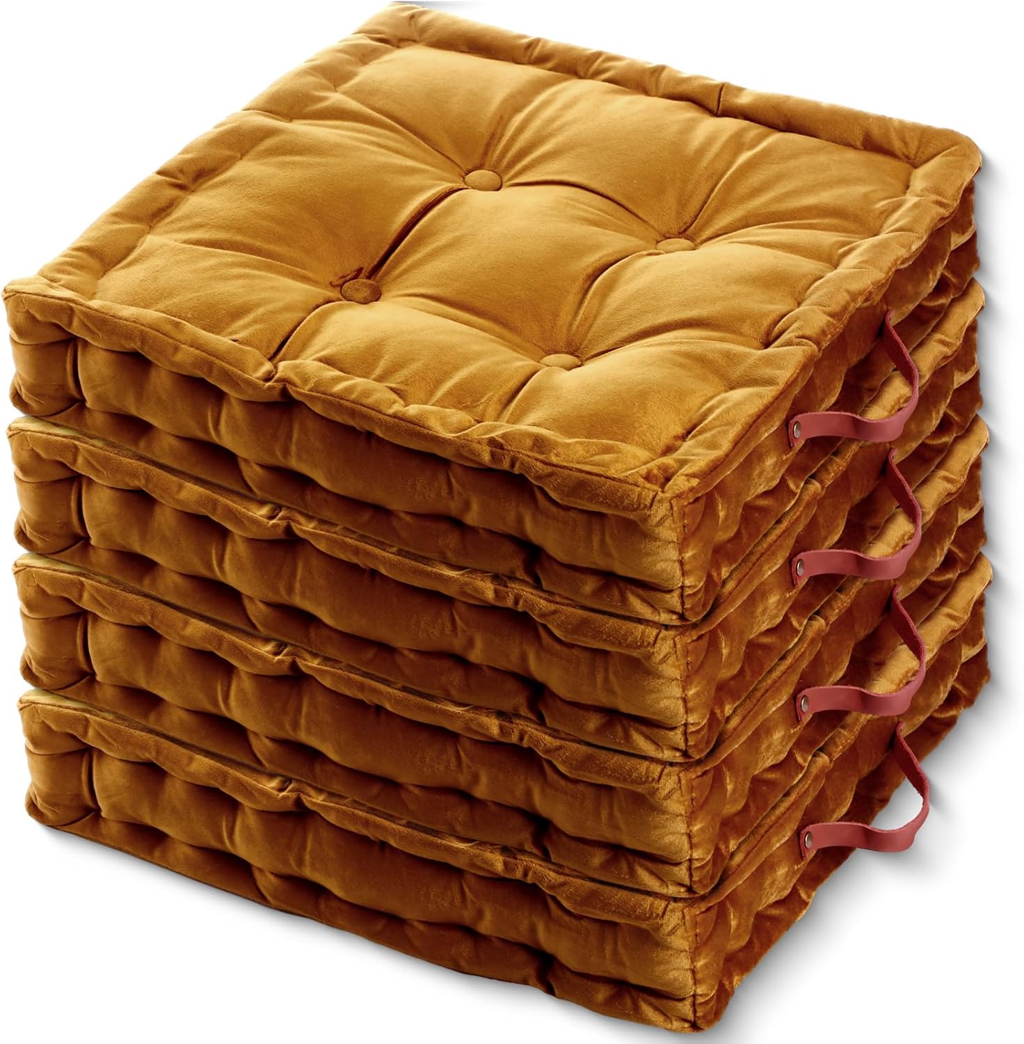 Beeveer 4 Pcs Square Floor Pillow Seating for Adults Large