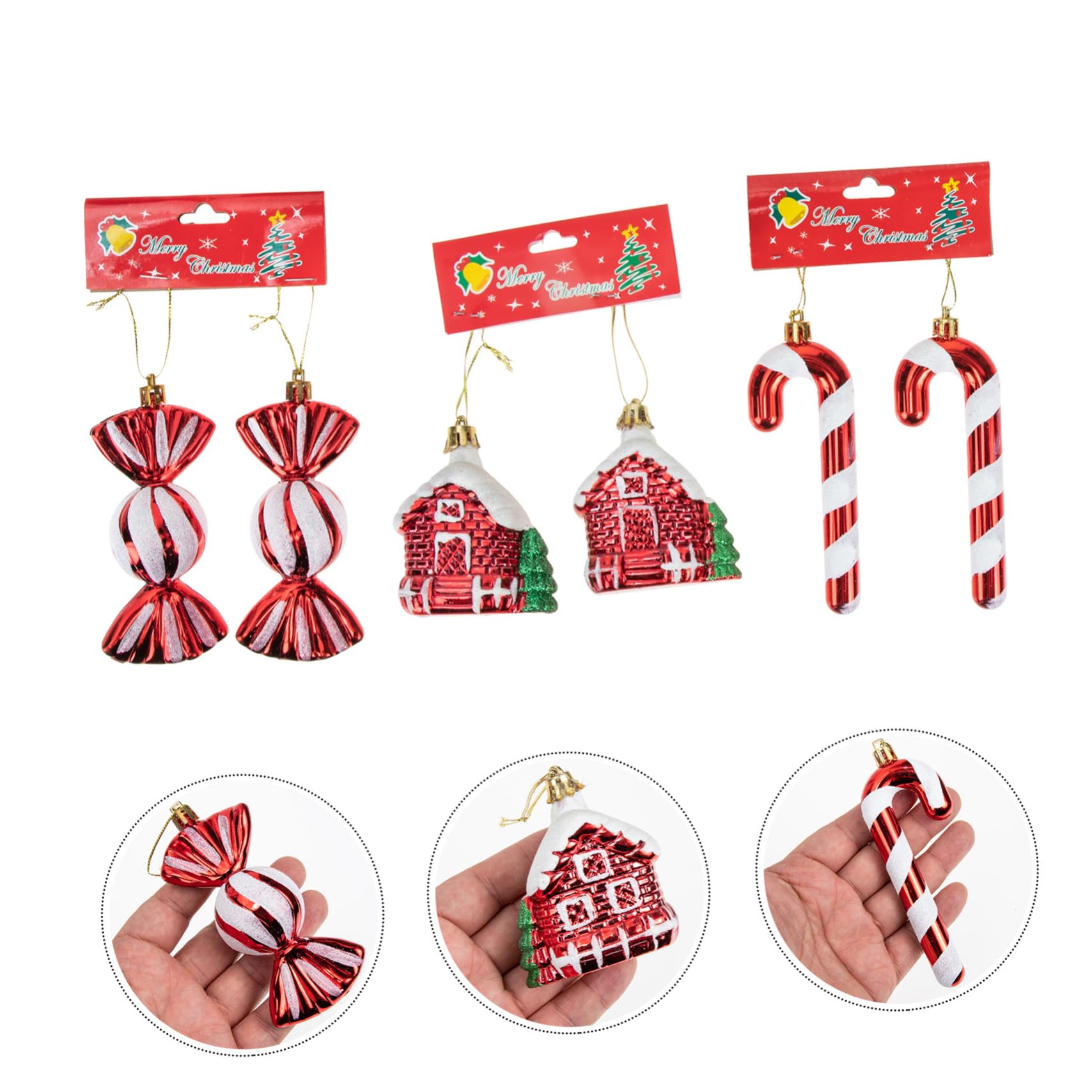 PRETYZOOM 30 Piezas Decoración del Árbol De Navidad Colgante De Decoración De Árbol Decoraciones Navideñas Decoración Colgante De Navidad Adorno De Calcetín De Navidad Rojo El Plastico