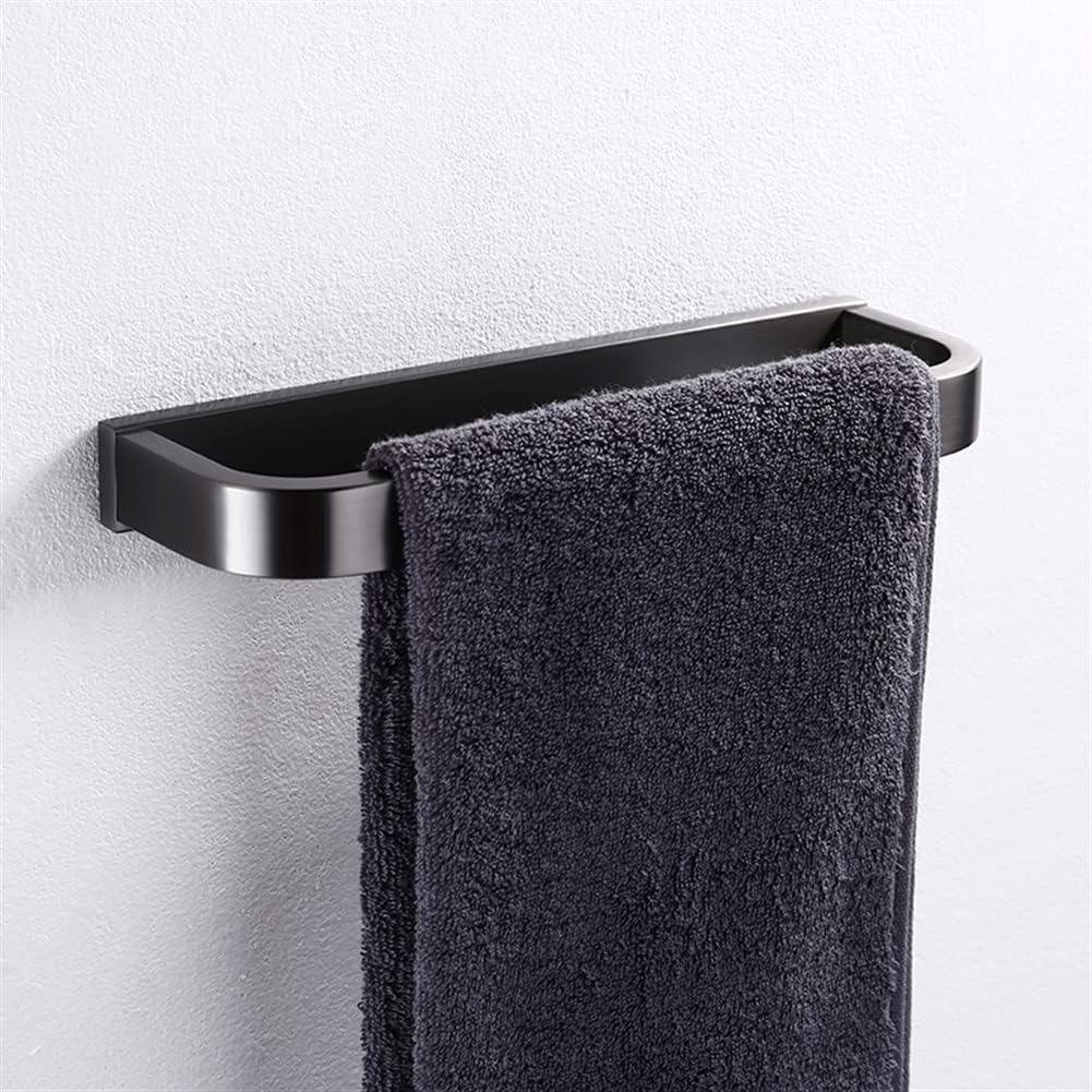 LSLYTQ Nordic Gray 304 Stainless Steel Bathroom Towel Ring Hanger, Hand Towel Holder, Bathroom Hardware
