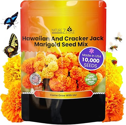Miniatura 8 de NatureZ Edge Mezcla de semillas de caléndula, más de 5600 semillas, semillas de caléndula para plantar al aire libre, marieta delicada, francesa