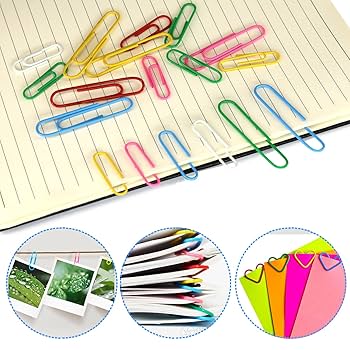 340 PCS Paper Clips And Binder Clips Assorted Sizes, 28mm 33mm 50mm Silver Paperclips&15mm 19mm 25mm Black Foldback Binder Clip Set For Home&School&Office Document Organizing,Supplies Desk Essentials