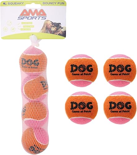 Miniatura 19 de AMA SPORT Pelotas de tenis chirriantes para cachorros nuevos, perros pequeños, gatos para ir a buscar, hacer ejercicio, juguetes (paquete de 12