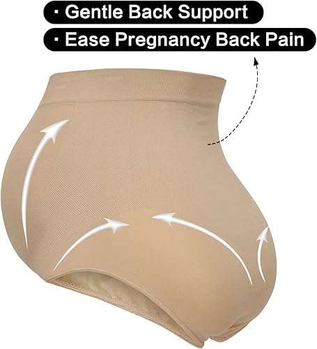 Miniatura 3 de Fajas de maternidad sin costuras, bragas con soporte para el vientre para vestidos y pantalones, ropa interior de embarazo de cintura alta, S-XXXL