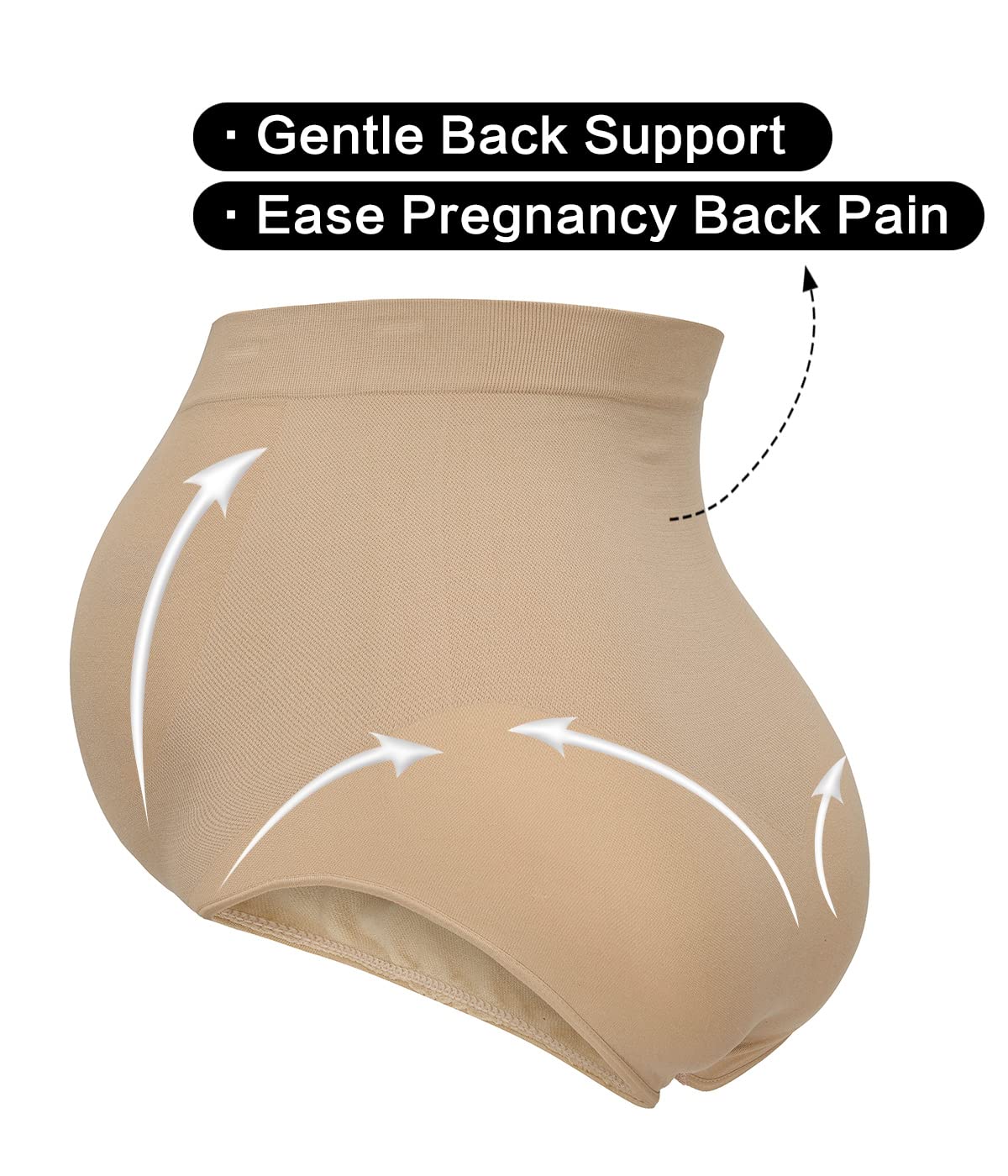Ropa moldeadora de maternidad sin costuras, bragas de soporte para el vientre para vestidos y pantalones, ropa interior de embarazo de cintura alta, S-XXXL